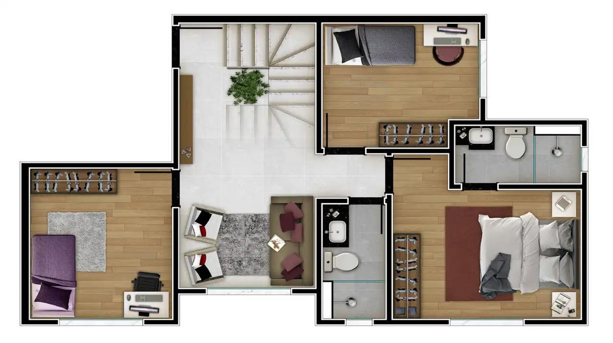 Apartamento, Alto Caiçaras, 2 Quartos, 1 Vaga, 1 Suíte