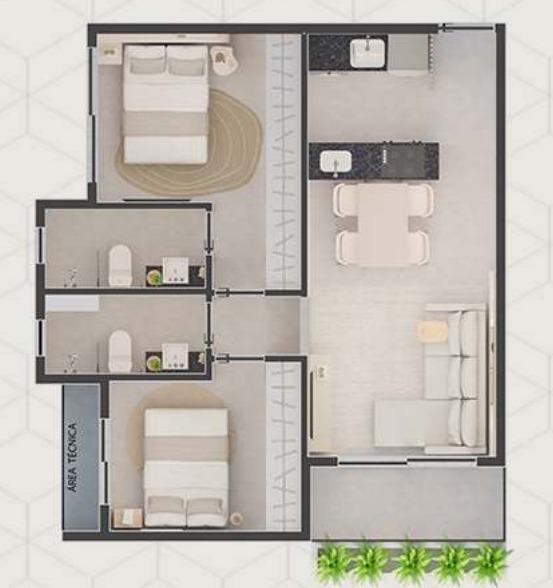 Apartamento, Buritis, 2 Quartos, 1 Vaga, 1 Suíte