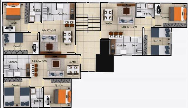Apartamento, Xangri-lá, 2 Quartos, 1 Vaga