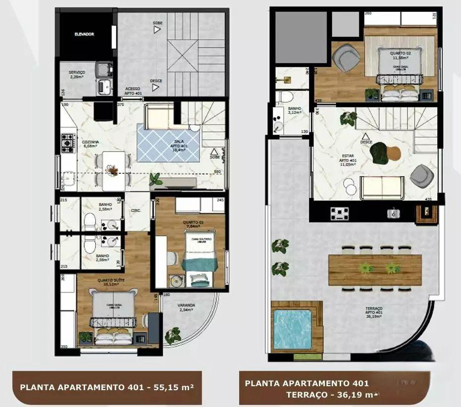 Cobertura, Itapoã, 3 Quartos, 2 Vagas, 2 Suítes