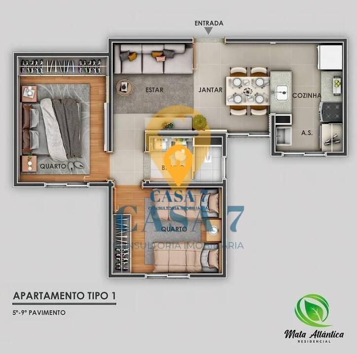 Apartamento, Carlos Prates, 2 Quartos, 1 Vaga