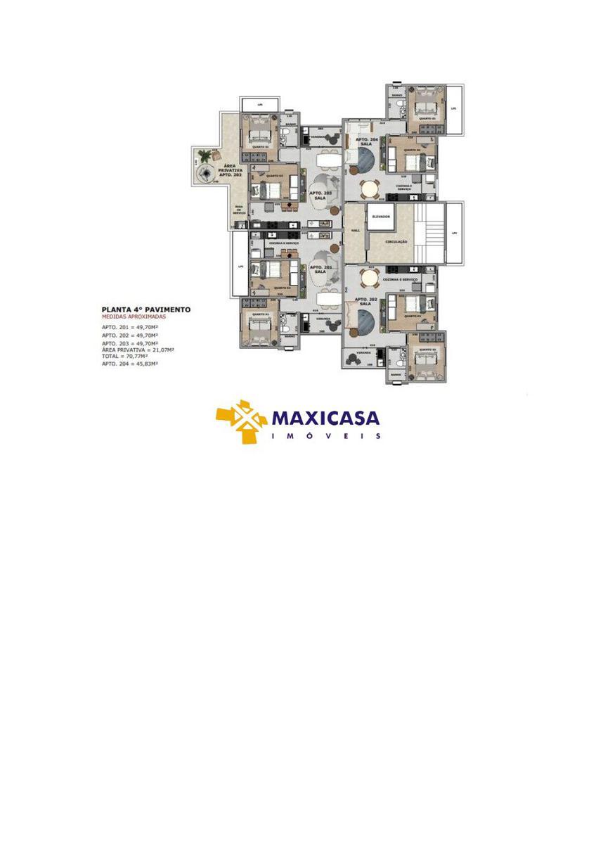 Apartamento, Indaiá, 2 Quartos, 1 Vaga