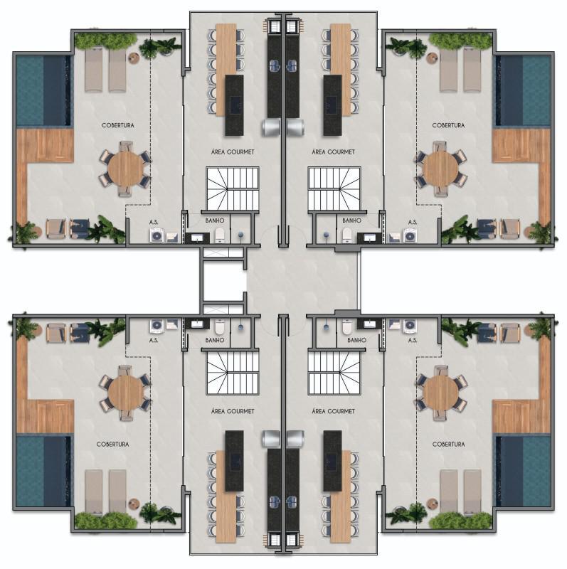 Cobertura, Jardim Riacho das Pedras, 3 Quartos, 3 Vagas, 1 Suíte