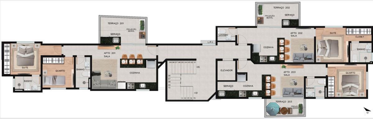 Apartamento, Anchieta, 1 Quarto, 1 Vaga, 1 Suíte