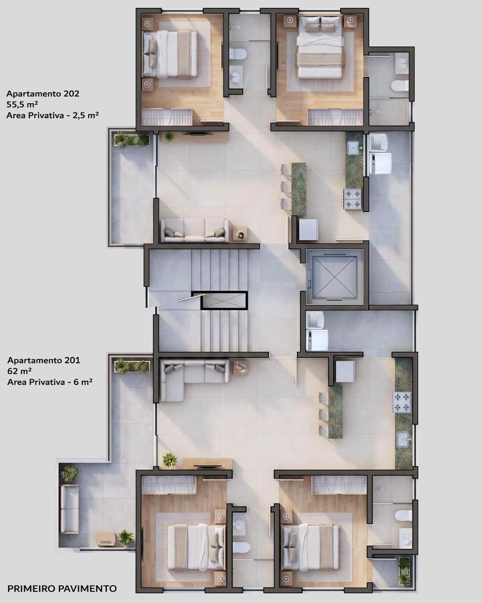 Apartamento, Santa Mônica, 2 Quartos, 1 Vaga, 1 Suíte