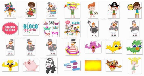 Vendo 124 Vetores do Mundo Bita em Cdr Ai Svg e Png
