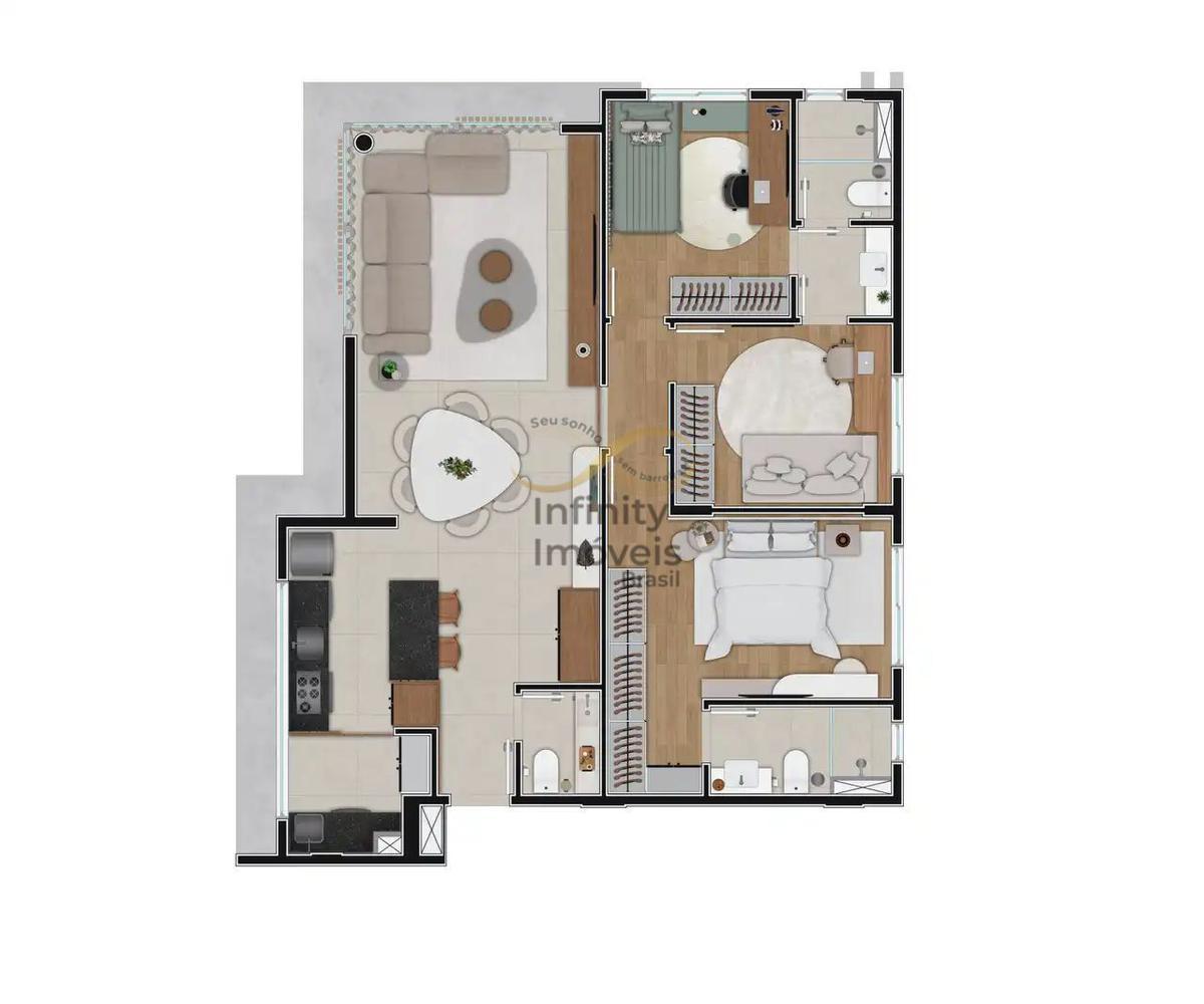 Apartamento, Serra, 3 Quartos