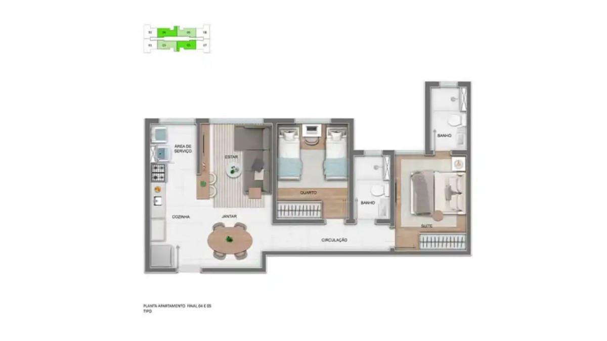Apartamento, Estoril, 2 Quartos, 1 Vaga