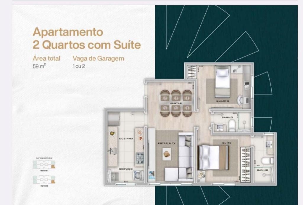 Apartamento, São Lucas, 2 Quartos, 1 Vaga