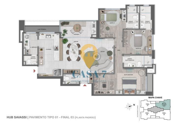 Apartamento, Savassi, 3 Quartos, 0 Vaga, 3 Suítes