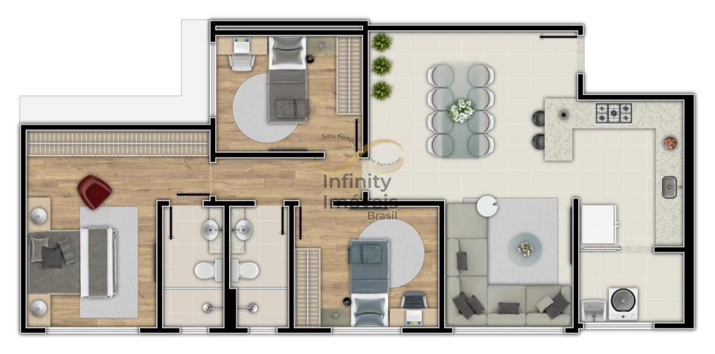 Apartamento, Nova Suíssa, 3 Quartos