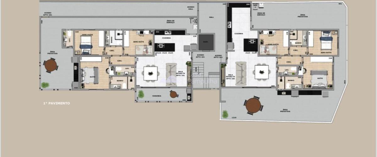 Apartamento, Itapoã, 3 Quartos, 2 Vagas, 3 Suítes