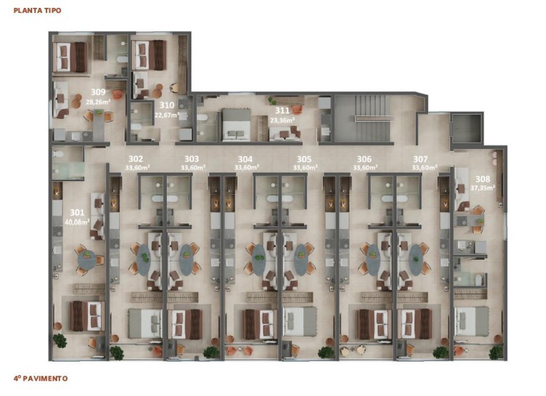 Apart Hotel, Cidade Jardim, 1 Quarto, 2 Vagas