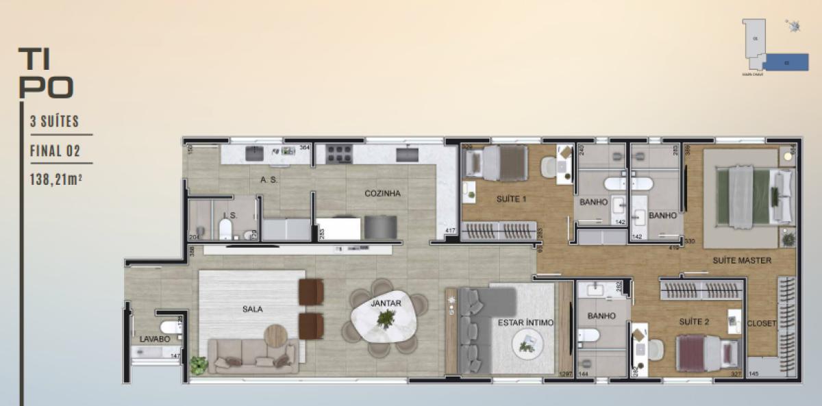 Apartamento, Santo Antônio, 3 Quartos, 3 Vagas, 3 Suítes