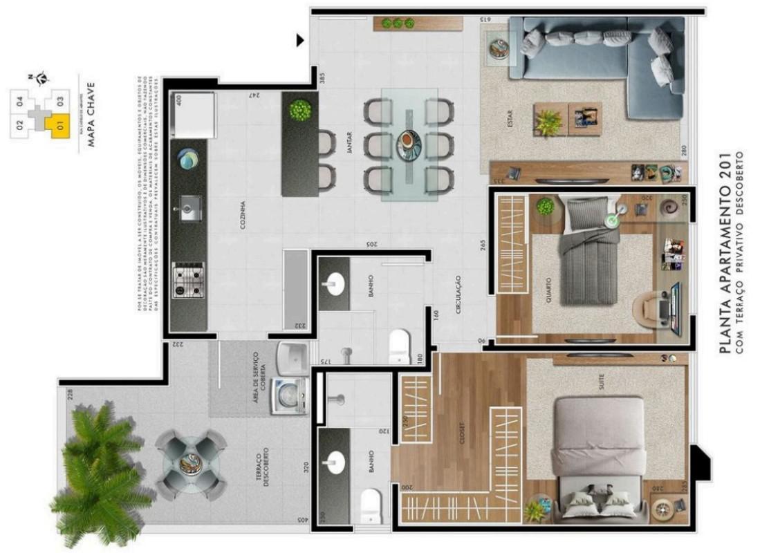 Cobertura, Castelo, 2 Quartos, 1 Vaga, 1 Suíte
