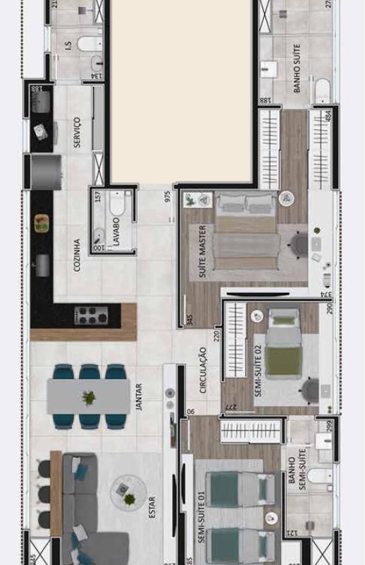 Apartamento, Lourdes, 3 Quartos, 2 Vagas, 1 Suíte