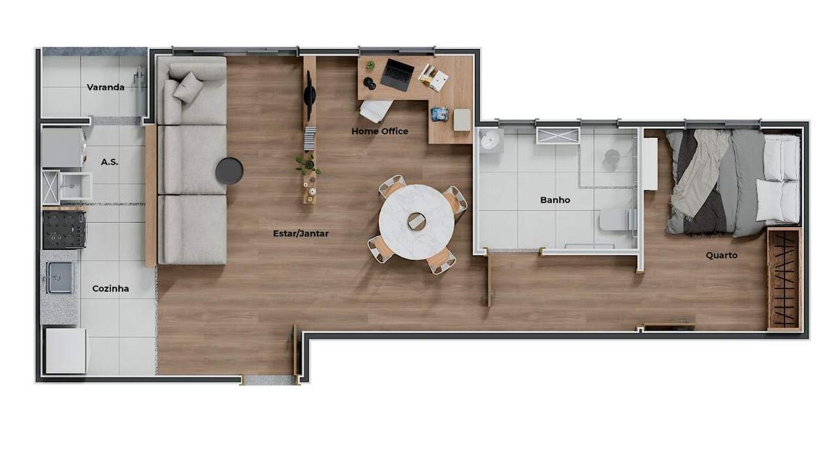 Apartamento, Arvoredo, 2 Quartos, 1 Vaga, 1 Suíte