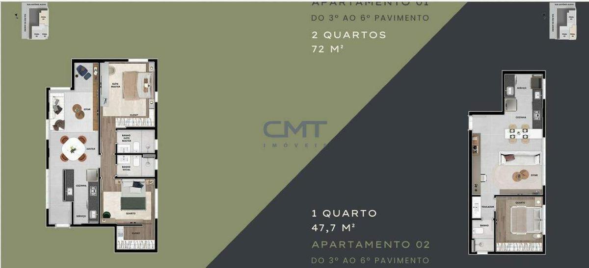 Apartamento, Lourdes, 1 Quarto, 1 Vaga, 1 Suíte