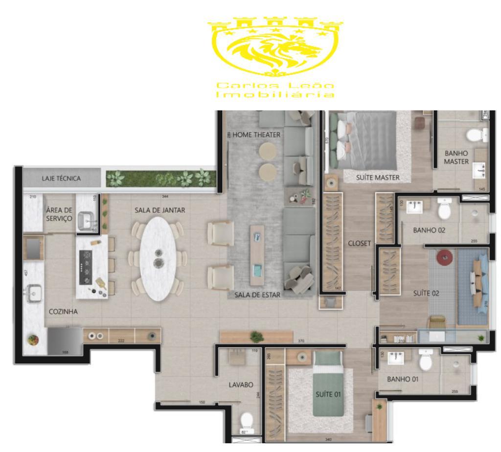 Apartamento, Lourdes, 3 Quartos, 2 Vagas, 3 Suítes