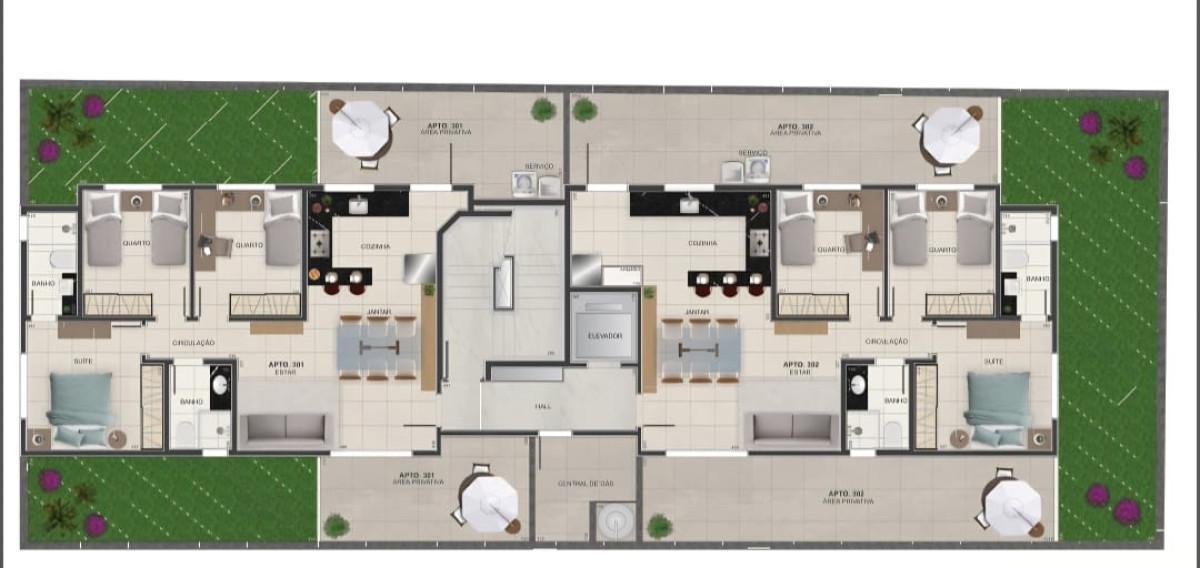 Apartamento, União, 3 Quartos, 2 Vagas, 1 Suíte