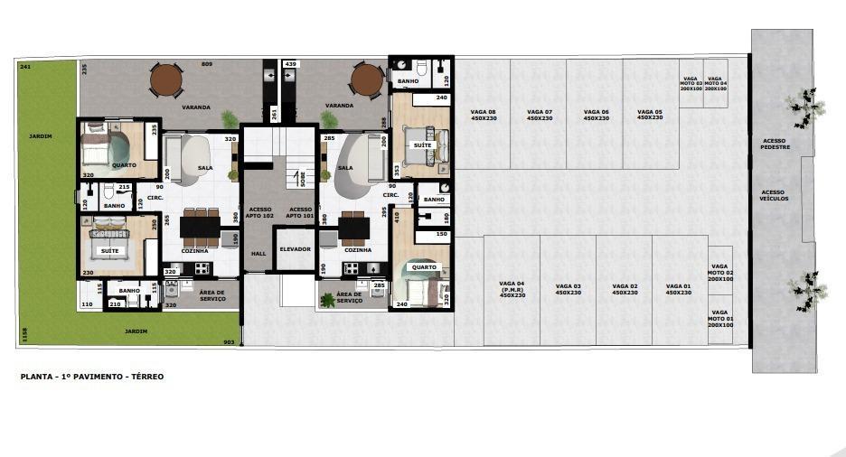 Apartamento, Santa Branca, 2 Quartos, 1 Vaga, 1 Suíte