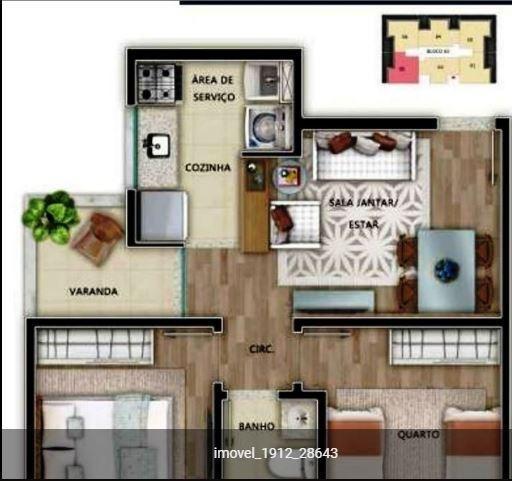 Apartamento, Venda Nova, 2 Quartos, 1 Vaga