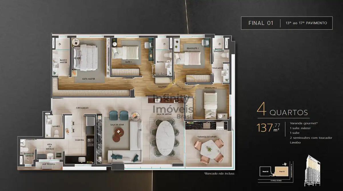 Apartamento, Santo Antônio, 4 Quartos