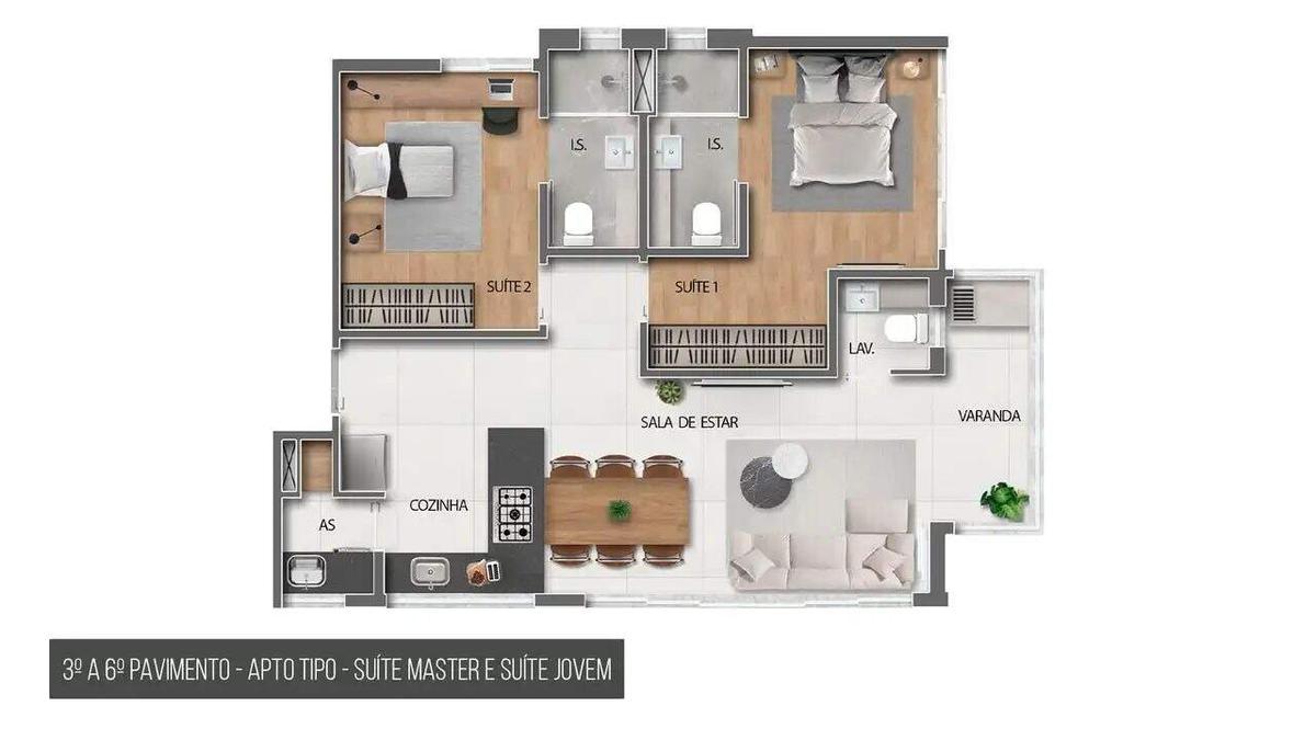 Apartamento, Sion, 2 Quartos, 2 Vagas, 2 Suítes