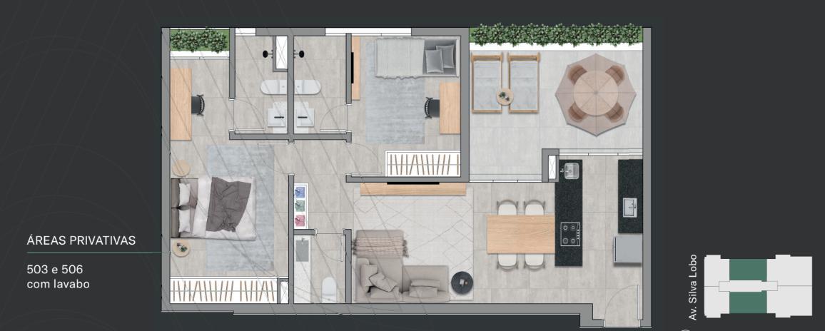 Apartamento, Nova Granada, 2 Quartos, 1 Vaga, 2 Suítes