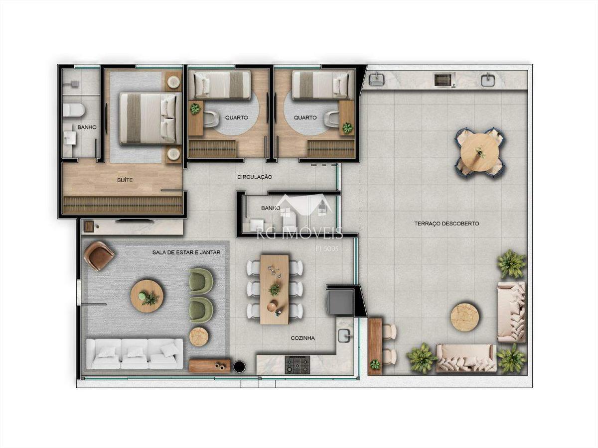 Apartamento, Barreiro, 3 Quartos, 2 Vagas, 1 Suíte