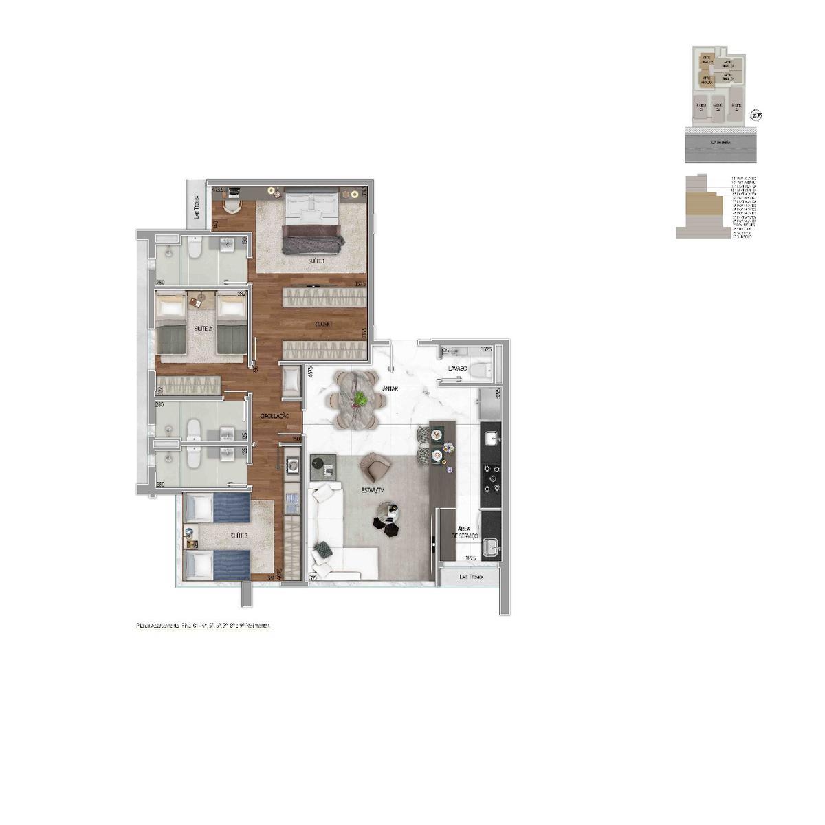 Apartamento, Lourdes, 3 Quartos, 2 Vagas, 3 Suítes