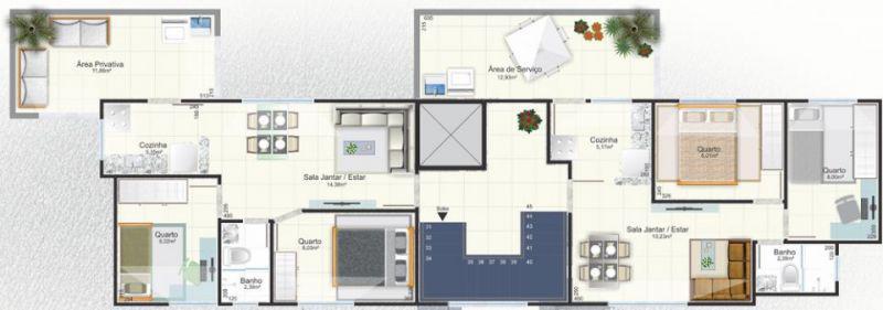 Apartamento, Novo Progresso, 2 Quartos, 1 Vaga, 0 Suíte