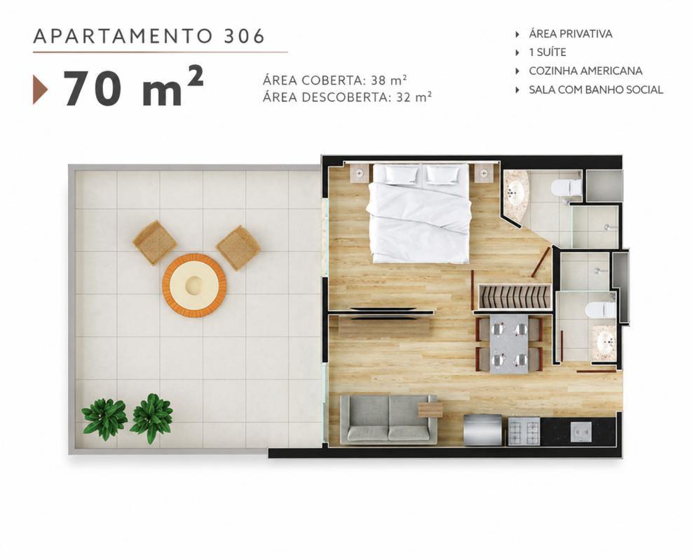 Apartamento, Estoril, 1 Quarto, 1 Vaga, 1 Suíte