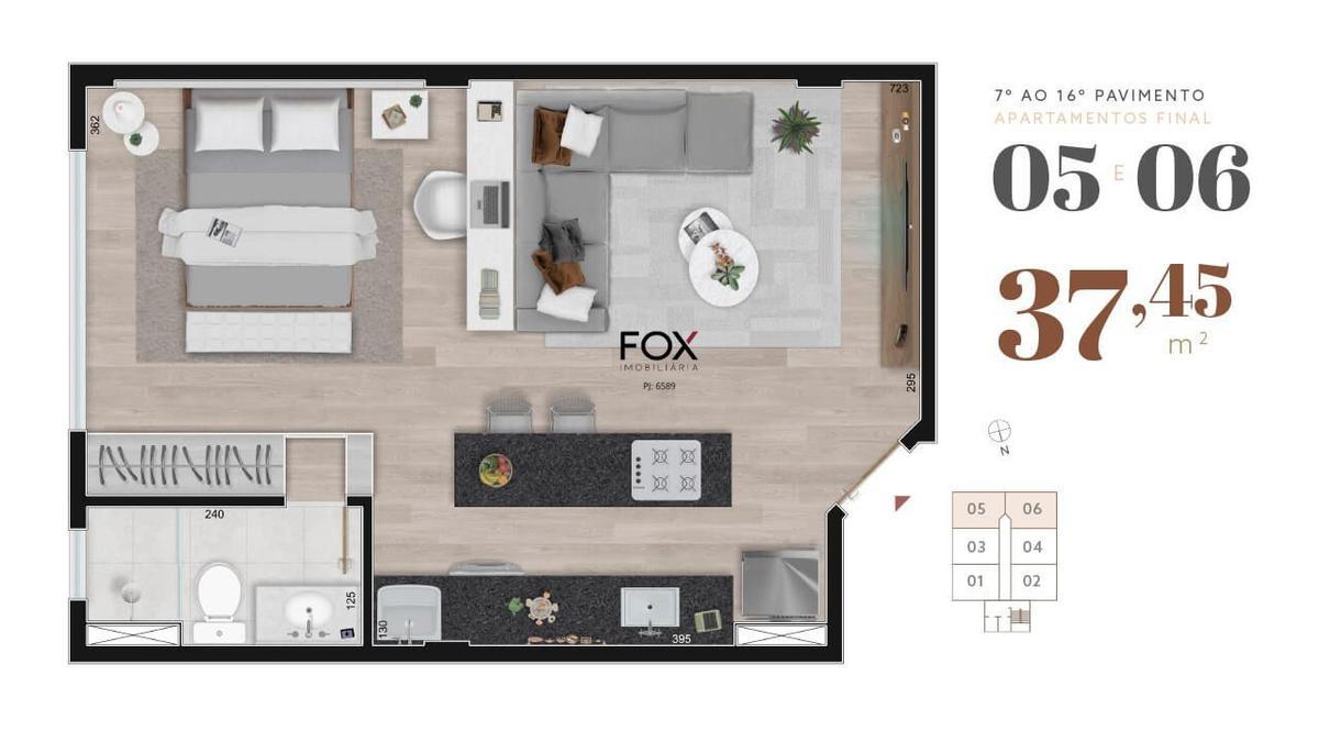 Apartamento, Boa Viagem, 1 Quarto, 0 Vaga