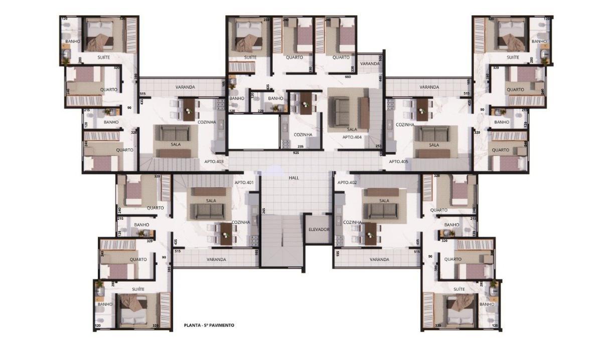 Apartamento, Santa Branca, 3 Quartos, 2 Vagas, 1 Suíte