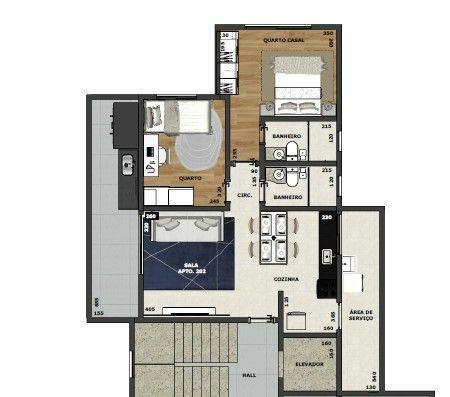 Apartamento, Indaiá, 2 Quartos, 1 Vaga