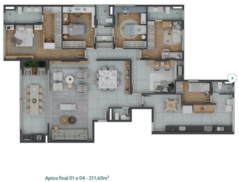 Cobertura, Vila da Serra, 4 Quartos, 3 Vagas, 1 Suíte