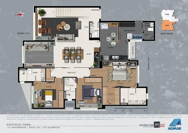 Apartamento, Sion, 4 Quartos, 4 Vagas, 2 Suítes