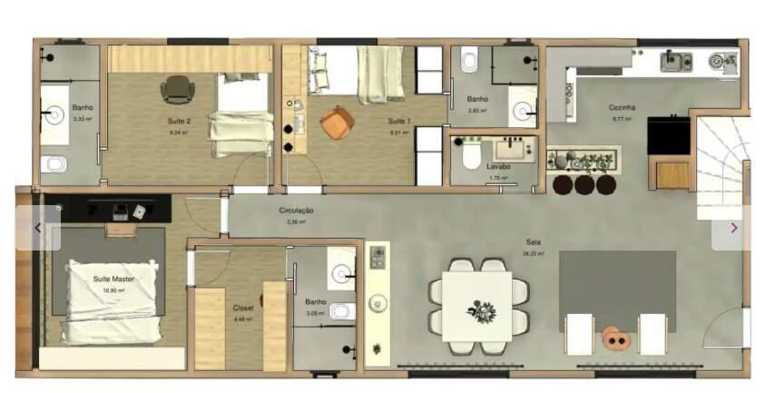 Cobertura, Prado, 3 Quartos, 2 Vagas, 3 Suítes