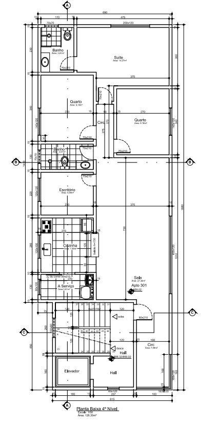 Apartamento, Serrano, 4 Quartos, 2 Vagas, 1 Suíte