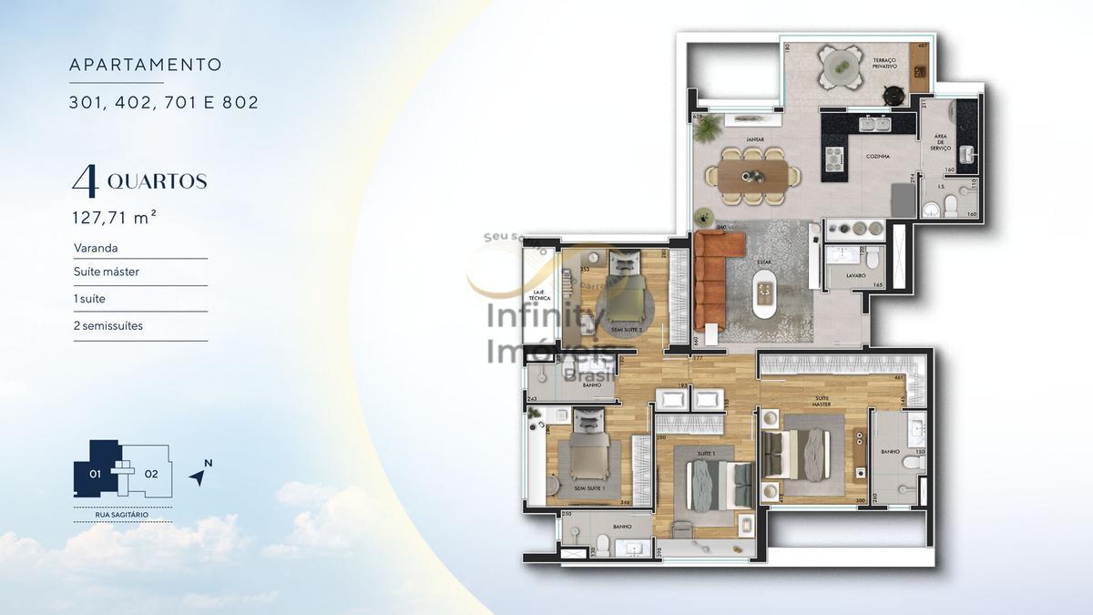 Apartamento, Santa Lúcia, 3 Quartos