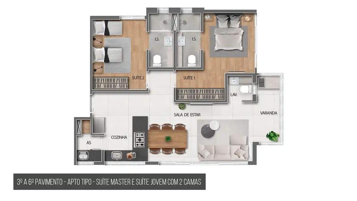 Apartamento, Sion, 2 Quartos, 2 Vagas, 2 Suítes