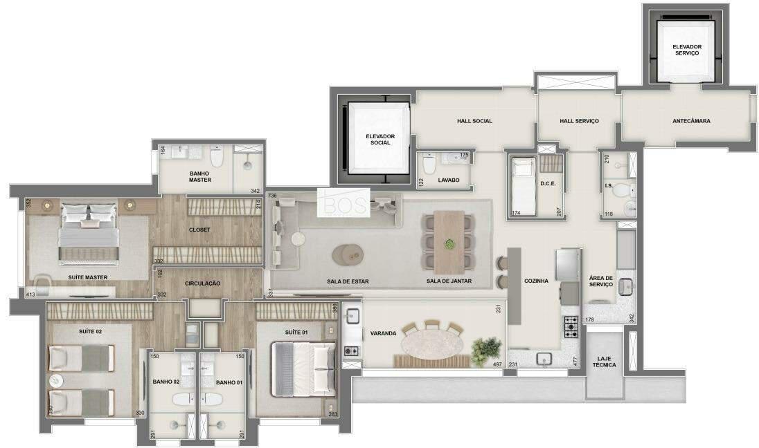 Apartamento, Vila da Serra, 3 Quartos, 3 Vagas, 3 Suítes