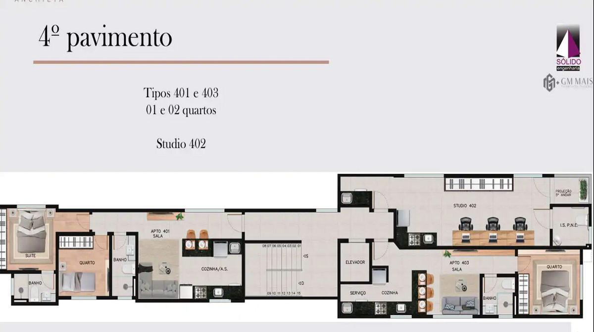 Apartamento, Cruzeiro, 2 Quartos, 1 Vaga, 1 Suíte