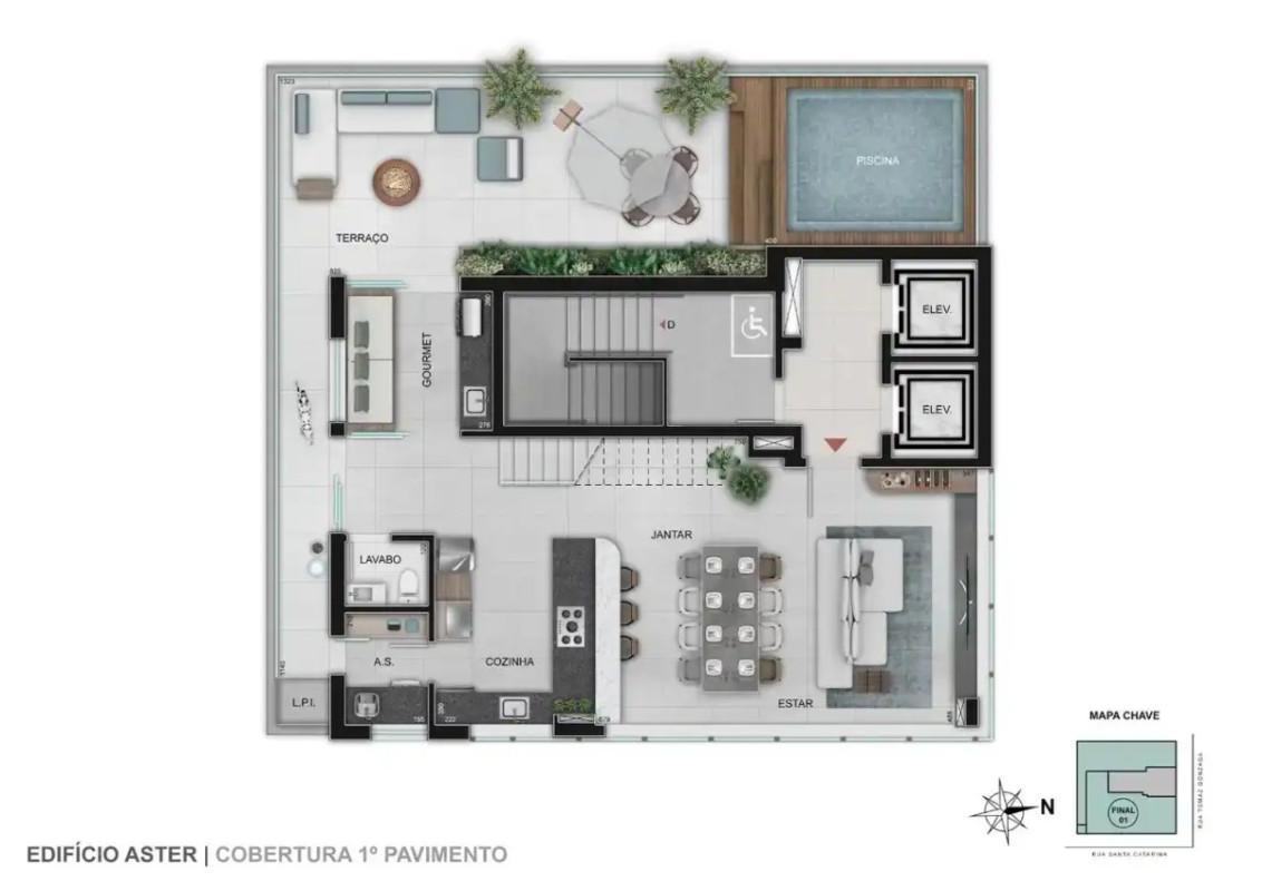 Apartamento, Lourdes, 3 Quartos, 2 Vagas, 2 Suítes