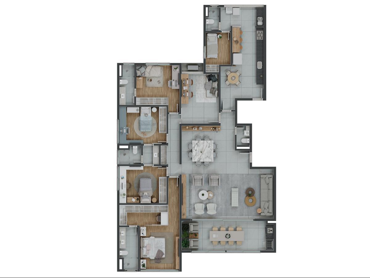 Apartamento, Serra do Curral Del Rey, 4 Quartos, 3 Vagas, 1 Suíte