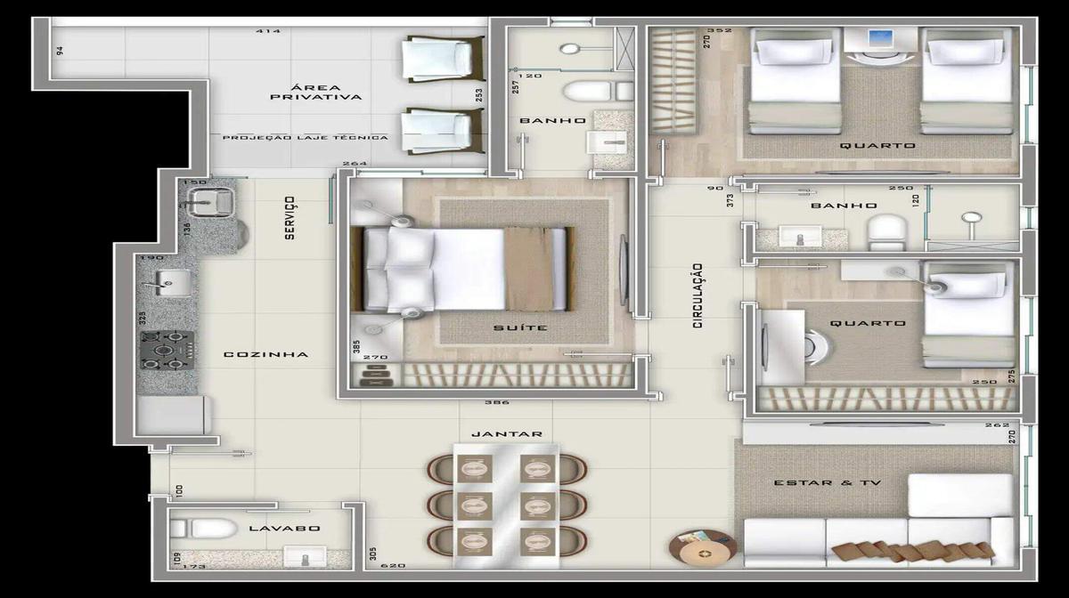 Apartamento, Sagrada Família, 3 Quartos, 2 Vagas, 1 Suíte