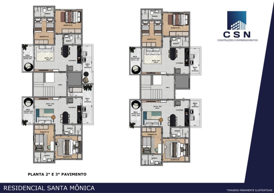 Apartamento, Santa Branca, 2 Quartos, 1 Vaga, 1 Suíte