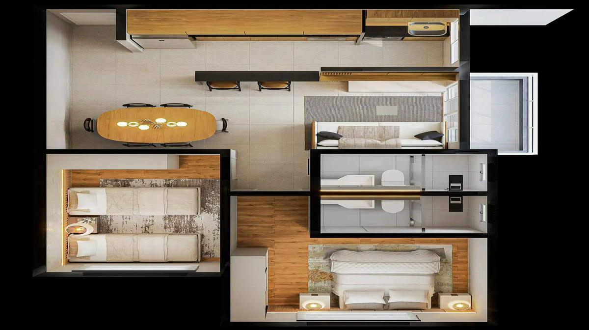Apartamento, Novo Progresso, 2 Quartos, 1 Vaga, 1 Suíte