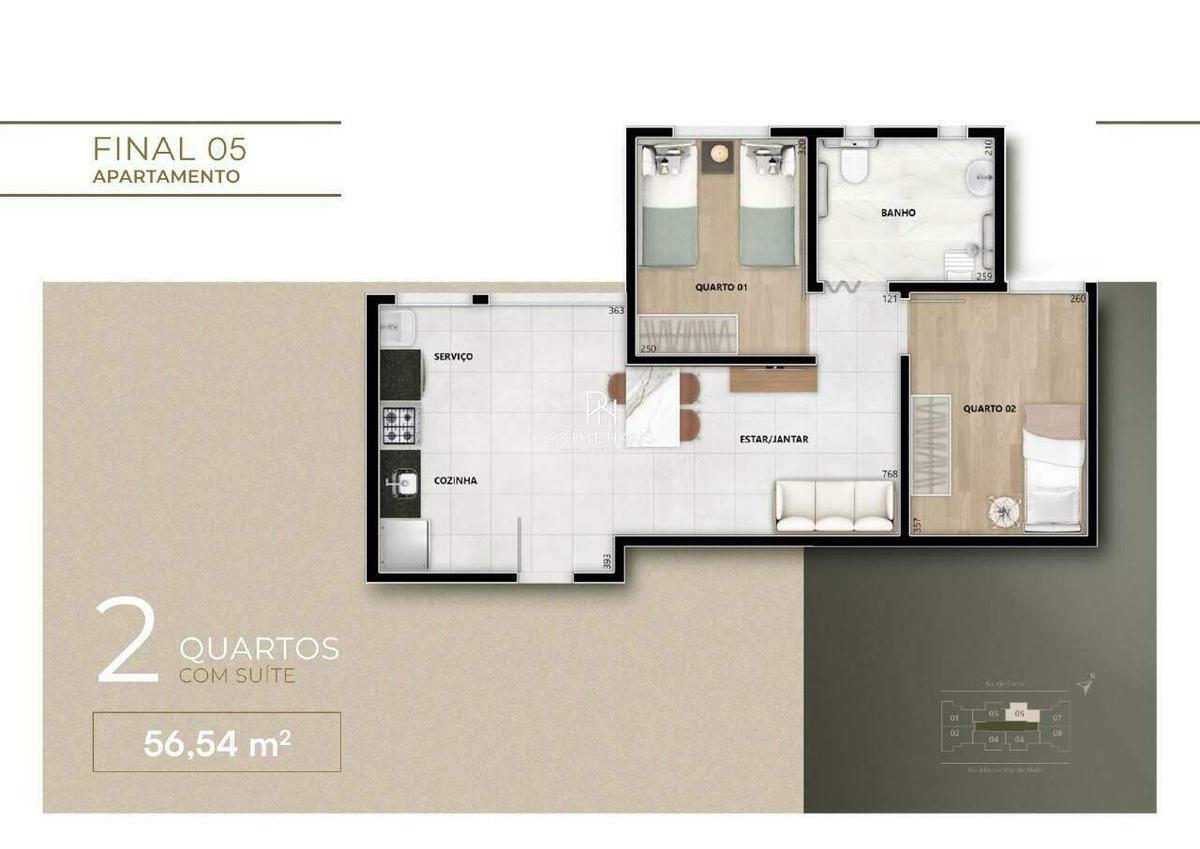 Apartamento, Barreiro, 2 Quartos, 2 Vagas, 1 Suíte